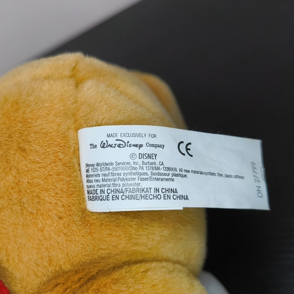 Disney Brown and Red Stuffed Winnie the Pooh Bear - Picture 5 of 6